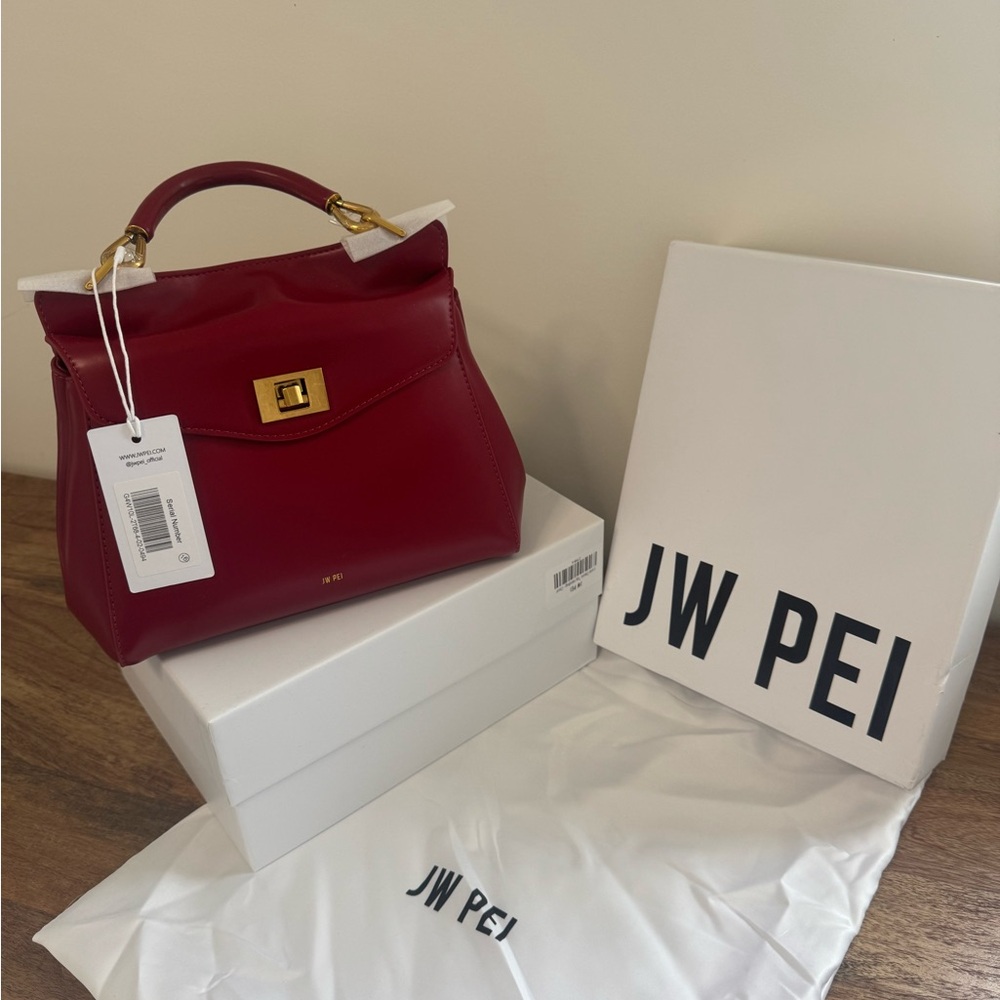 JW PEI Lucia Classic Top Handle Red Small Bag NWT